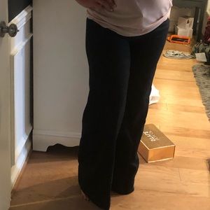 Wide legged wool dress pants